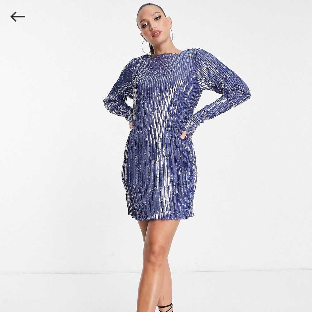 ASOS Sequin Long Sleeve Dress💜